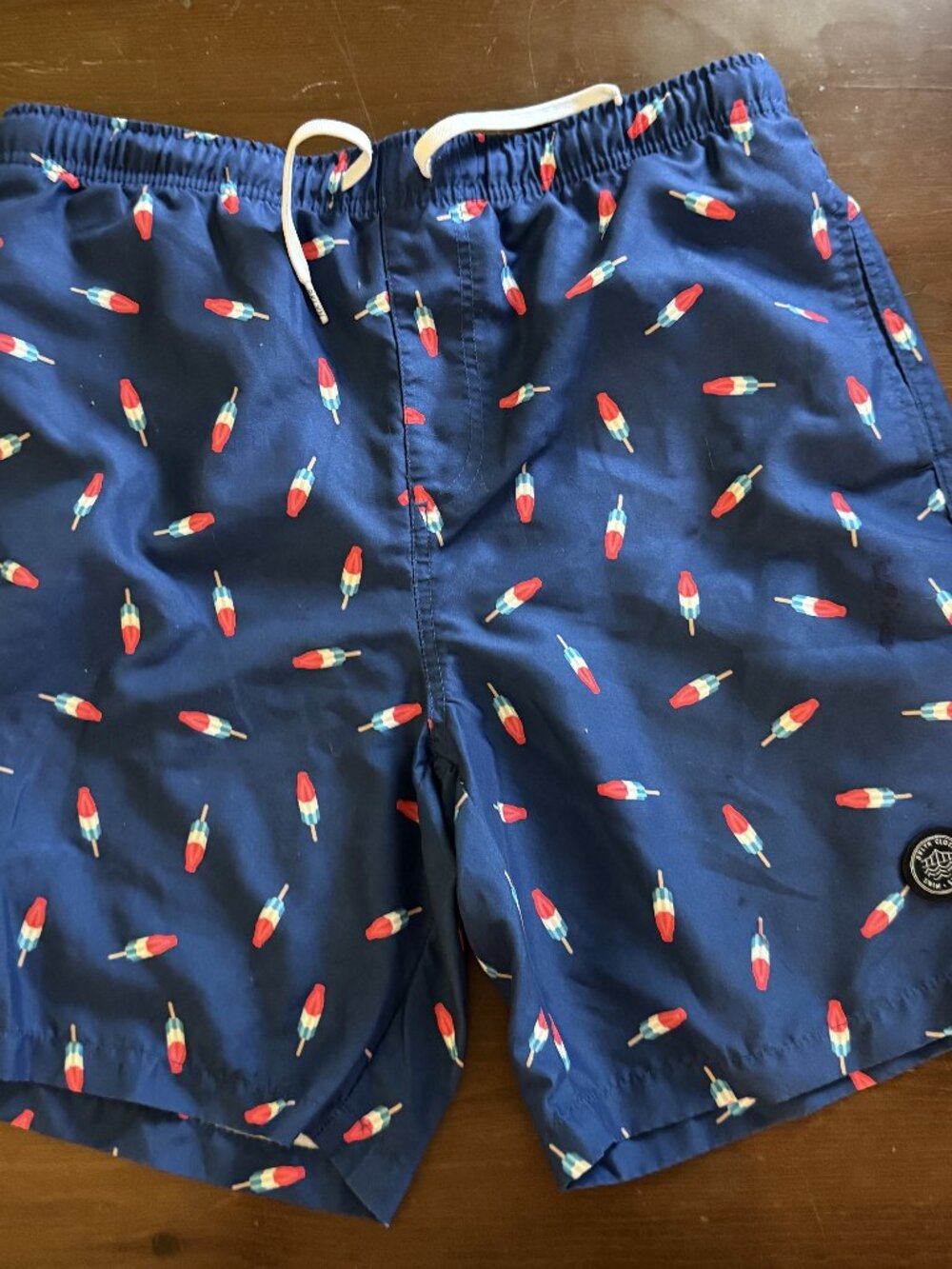 Brooklyn Cloth Mens Swim Navy with Bomb Pops Size Medium
